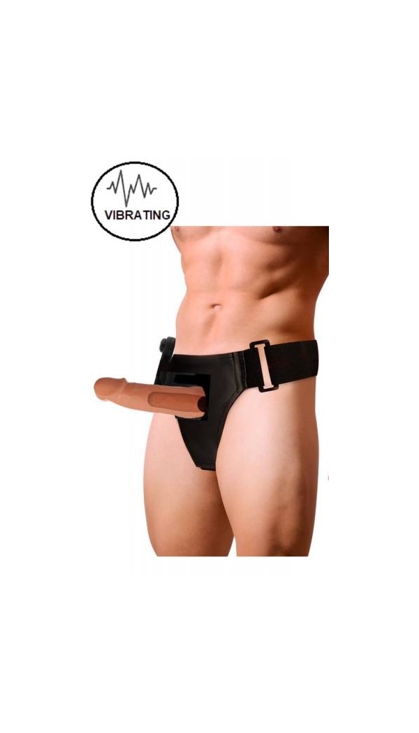 17CM / 4,5CM HOLLOW VIBRATING STRAP-ON WILLIAM HARNESS ATTRACTION