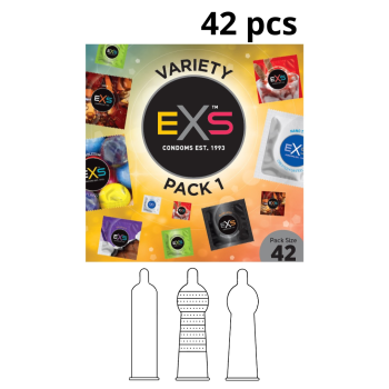 EXS VARIETY PACK CONDOMS 42 tk.