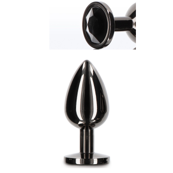BUTT PLUG WITH BLACK DIAMOND JEWEL L
