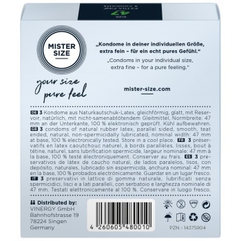 MISTER SIZE 47MM CONDOMS 3PCS