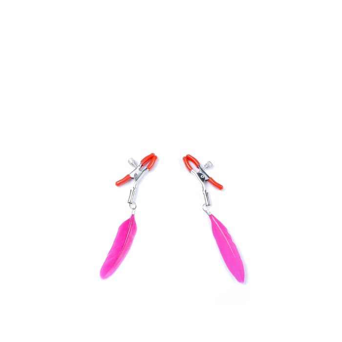 EXCLUSIVE NIPPLE CLAMPS 12 FEAHER PINK