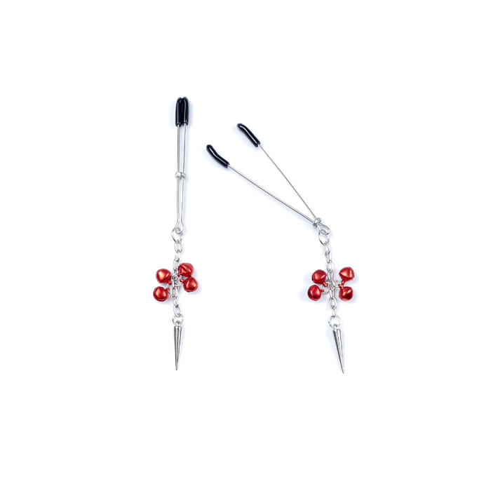 BR EXCLUSIVE NIPPLE CLAMPS 4 RED BEADS