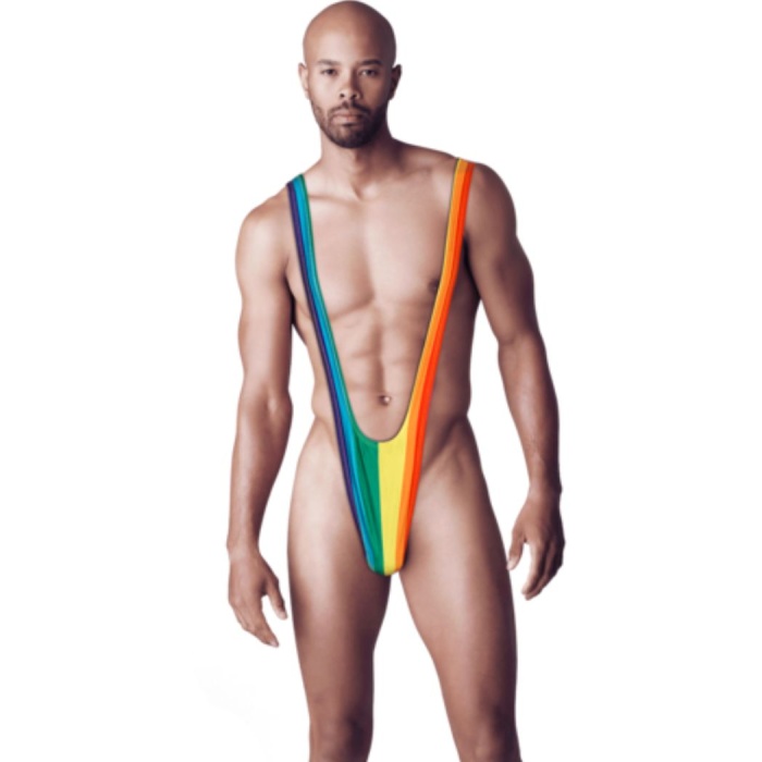 RAINBOW MANKINI MAN SWIMSUIT 