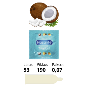 pasante kondoom kookose maitsega Coconut flavoured condom