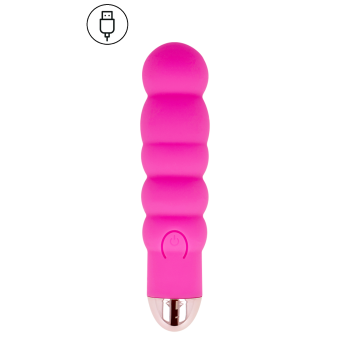 DOLCE VITA RECHARGEABLE VIBRATOR SIX PINK 7 SPEEDS