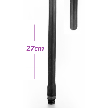 ALL BLACK SILICONE ANAL DOUCHE 27CM