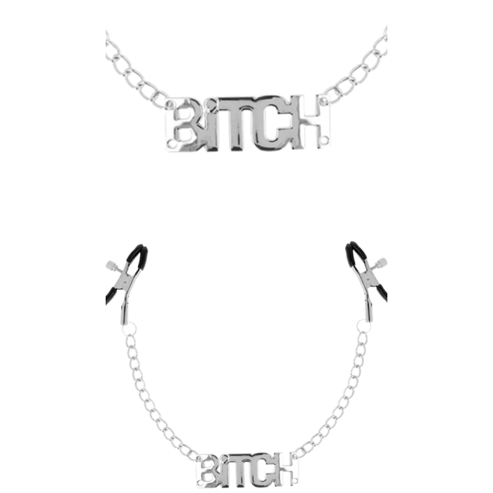 OHMAMA NIPPLE CLAMPS WITH CHAINS - BITCH