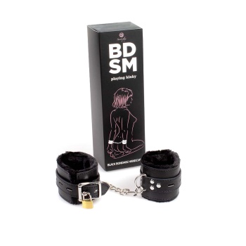 SECRETPLAY BLACK BONDAGE HANDCUFFS - BDSM COLLECTION