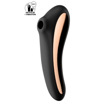 SATISFYER DUAL KISS - AIR PULSE + G-SPOT VIBRATOR