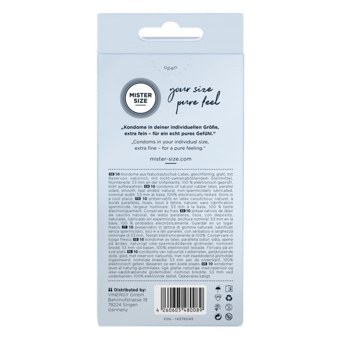 MISTER SIZE 53MM CONDOMS 10PCS