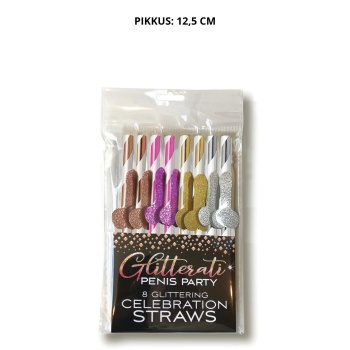 GLITTERATI PENIS PARTY COCKTAIL STRAWS