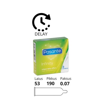 PASANTE DELAY CONDOMS 3PCS
