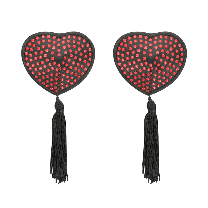 COQUETTE NIPPLE COVERS BLACK/RED