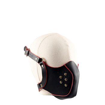 FETISH MASK LEATHER - BLACK