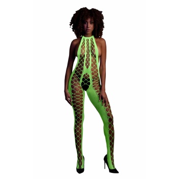 BODYSTOCKING WITH HALTERNECK GREEN XS-XL