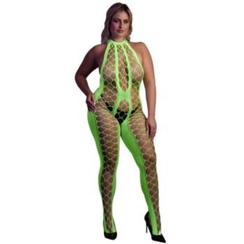 BODYSTOCKING WITH HALTERNECK GREEN XL-XXXXL