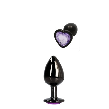 HEART GEM BLACK / PURPLE S