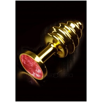 JEWELLERY RIBBED GOLD RUBY