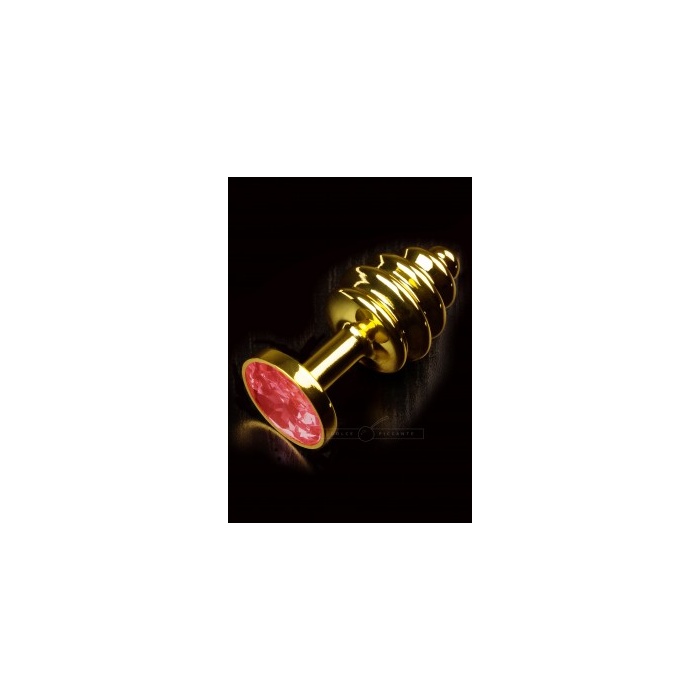 JEWELLERY RIBBED GOLD RUBY