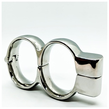 STAINLESS STEEL IRISH HANDCUFFS - LARGE Ø 70 MM