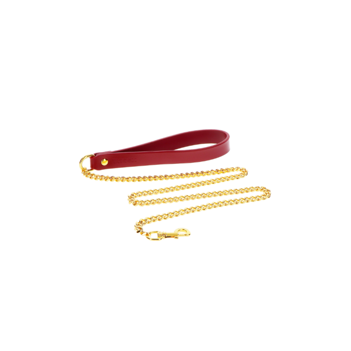 TABOOM LUXURY CHAIN LEASH RED+GOLD