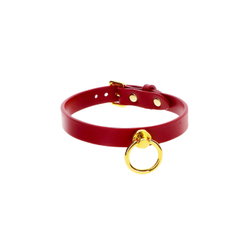 O-RING COLLAR RED+GOLD TABOOM LUXURY
