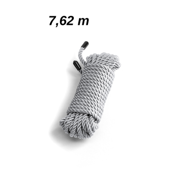 SOFT POLYESTER ROPE 7,62m BOUND - SILVER
