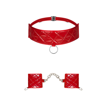 HUNTERIA SOFT RED CUFFS + CHOCKER