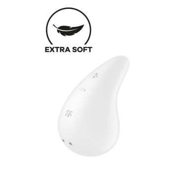 SATISFYER DEW DROP SOFT LAY-ON VIBRATOR WHITE