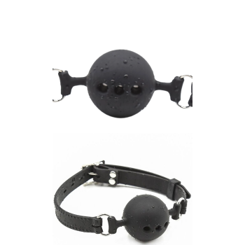 OHMAMA BREATHABLE SILICONE GAG WITH SILICONE STRAP SIZE L