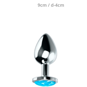 OHMAMA ANAL PLUG WITH BLUE CRYSTAL L