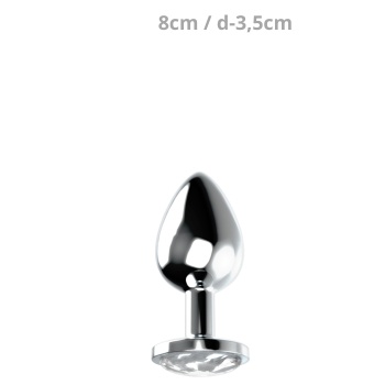 OHMAMA ANAL PLUG WITH WHITE CRYSTAL M