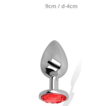 OHMAMA ANAL PLUG WITH RED CRYSTAL L OHMAMA ANAL PLUG WITH RED CRYSTAL L