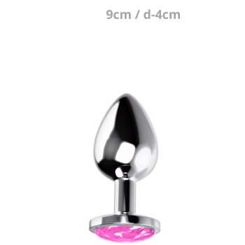 OHMAMA ANAL PLUG WITH PINK CRYSTAL L