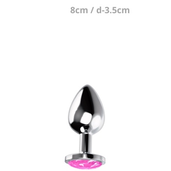 OHMAMA ANAL PLUG WITH PINK CRYSTAL M