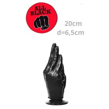 FISTING DILDO ALL BLACK 21CM