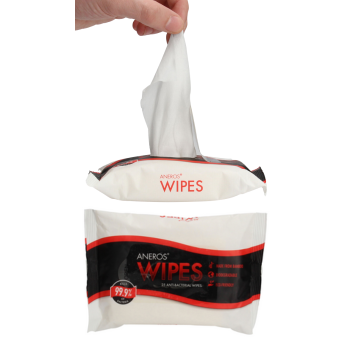ANEROS ANTI-BACTERIAL WIPES BIODEGRADABLE ANTIBAKTERIAALNE PUHASTUSVAHEND