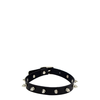 KINKY PLEASURE CHOKER WITH SPIKES BLACK