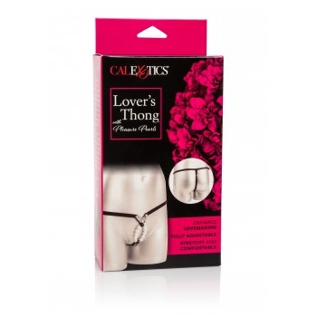 LOVER'S THONG W. PLEASURE PEARLS