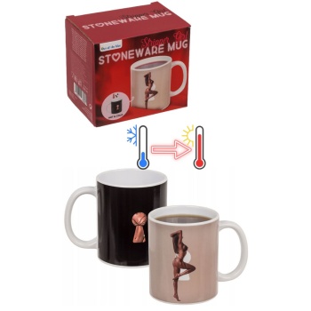 STONEWARE TEMPERATURE MUG - STRIPPER GIRL