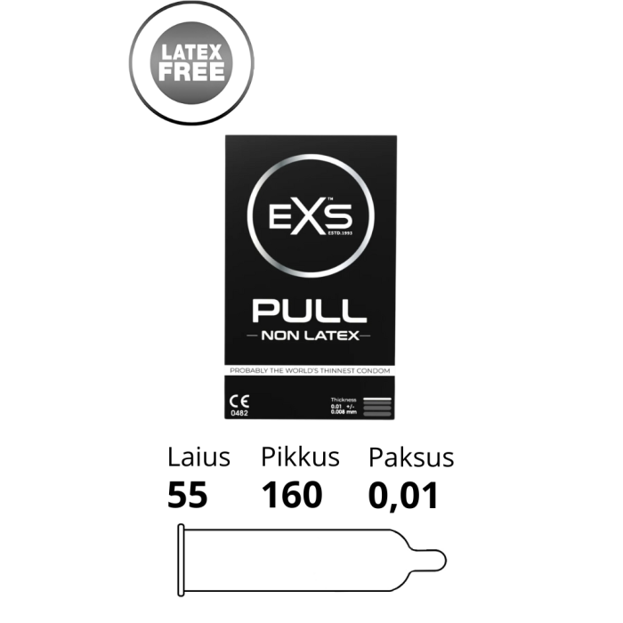 EXS PULL - ULTRA THIN NON-LATEX CONDOMS 3 tk.