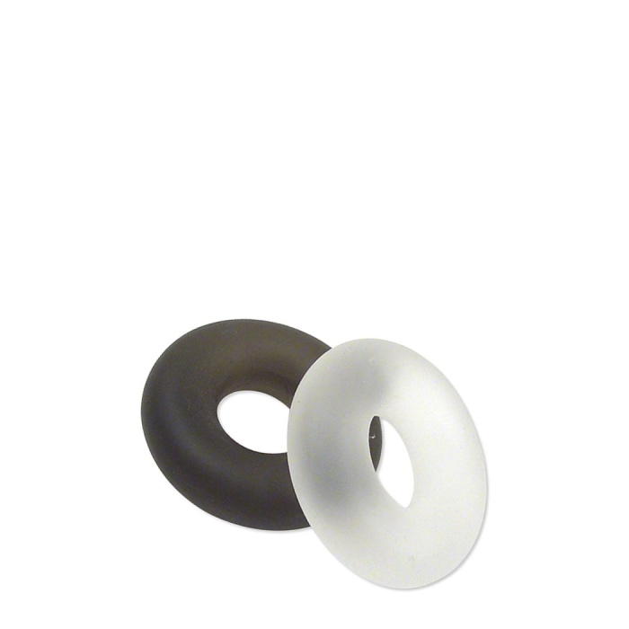 STUD RINGS WHITE/BLACK 2 pcs.
