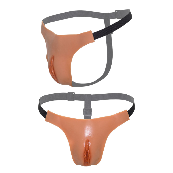 REALISTIC SILICONE VAGINA STRING