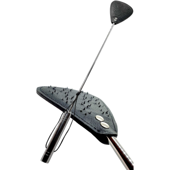 LEATHER SPIKED VAMPIRE CROP