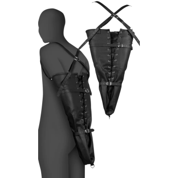 LACE-UP FULL SLEEVE ARM RESTRAINT - BLACK