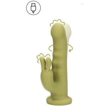 ULTRA SOFT SILICONE ROTATING RABBIT VIBRATOR - SPRING SAGE