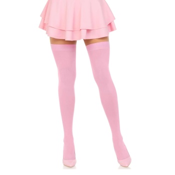 LEG AVENUE - NYLON THIGH HIGHS PINK