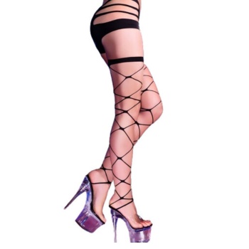 CHILIROSE - CABARET TIGHTS BLACK S/M