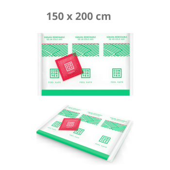 DISPOSABLE HYGIENIC SHEETS + STRAWBERRY CONDOM CONFORTEX