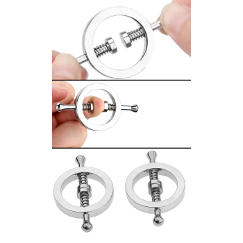 STEEL ROUND NIPPLE CLAMPS (2PCS)